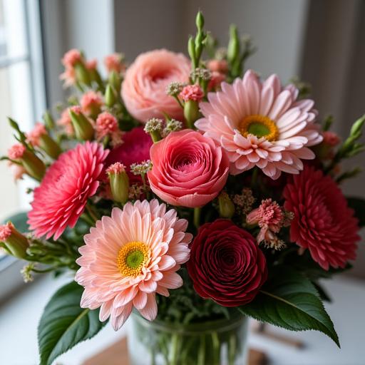 A custom, one-of-a-kind floral bouquet with unique flowers.