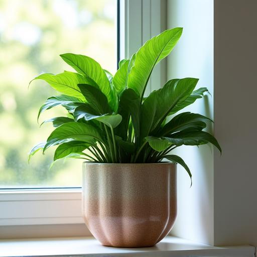 A rare and beautiful indoor plant potted in a stylish container.